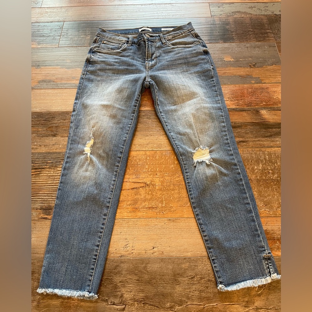 Kensie Ripped Blue Skinny Jeans
